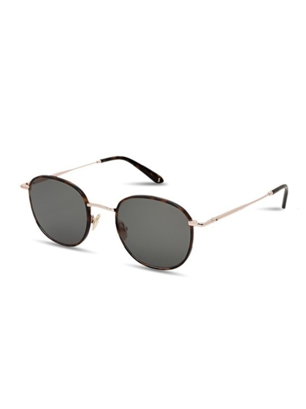 JIMMY FAIRLY Men's Round Metal Sunglasses - Tortoiseshell Frame with Dark Lenses